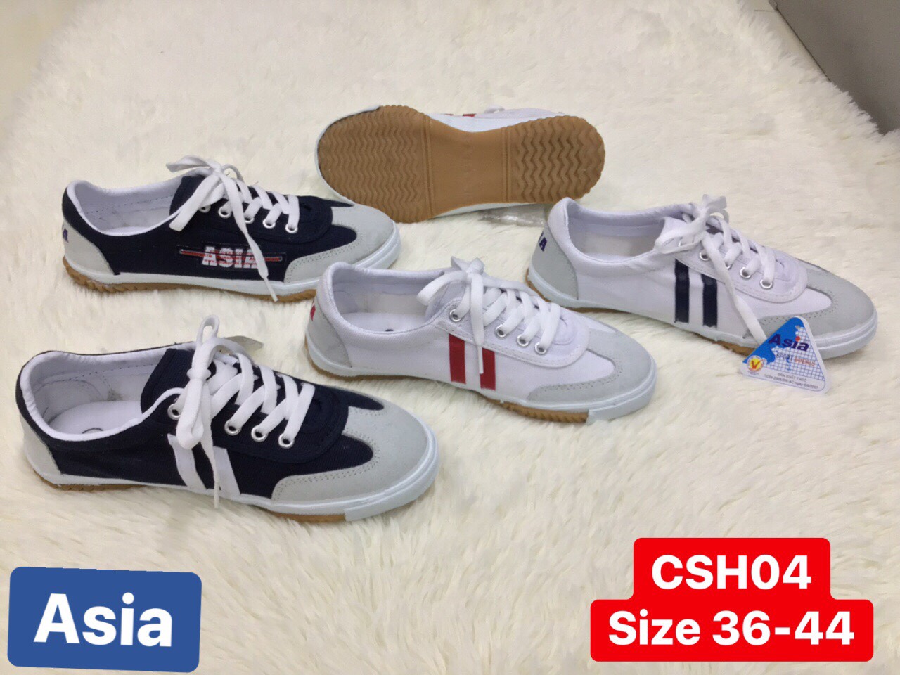 Giày vải bata Asia đế kếp